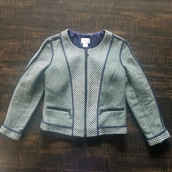 Club Monaco Jackets & Blazers - Club Monaco Tweed Jacket, Green & Navy 4